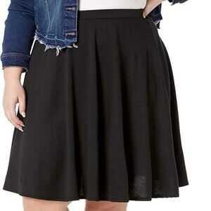 Star Vixen Black Knee-Length Full Skater Skirt - Size 2X - Versatile Staple